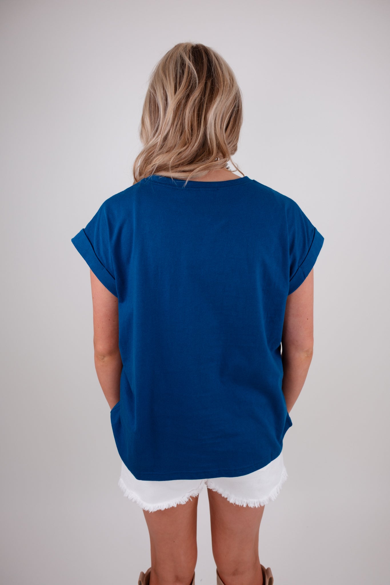 Cowgirl Calm Tee - Light Navy