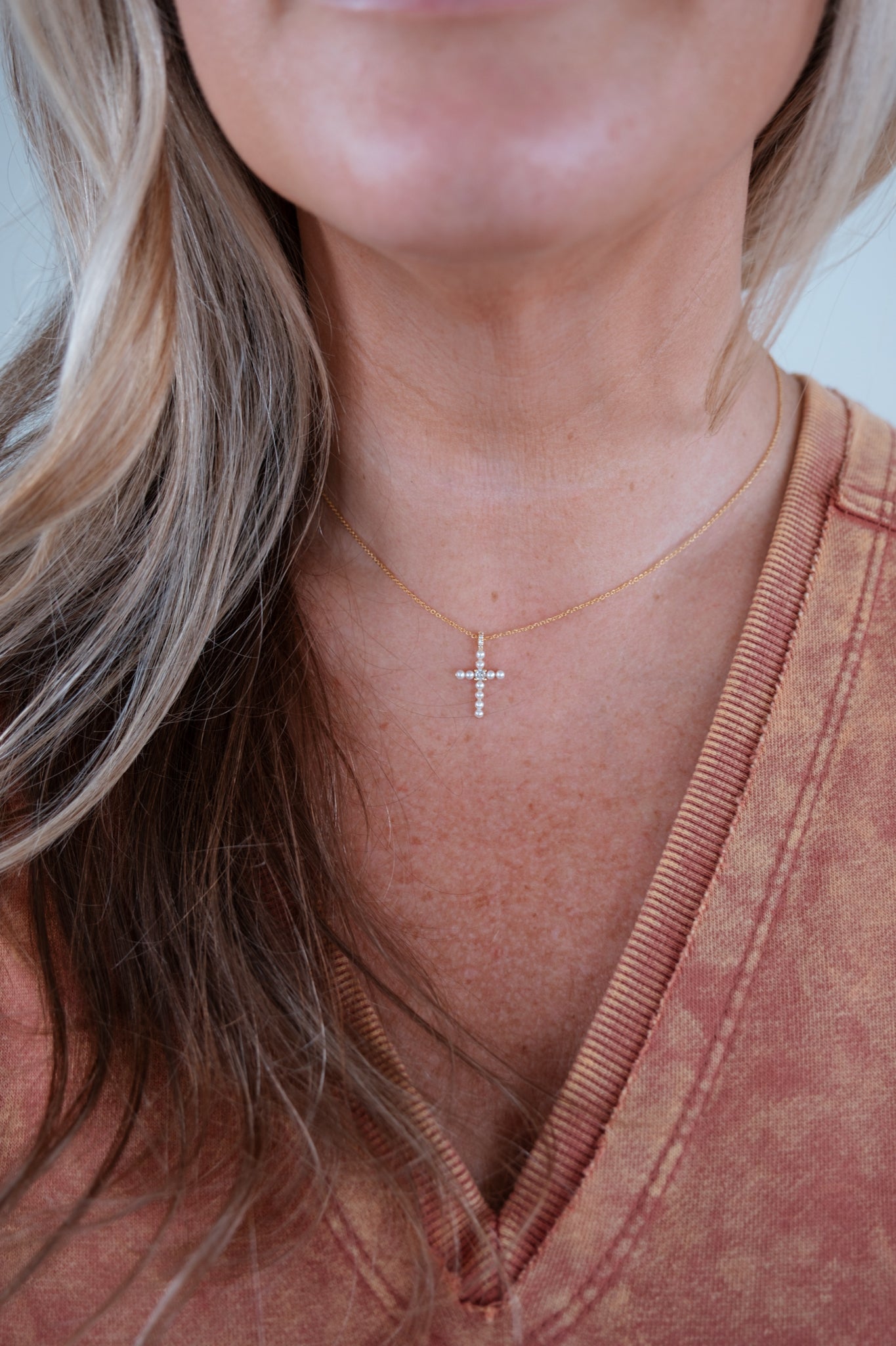 Sweetheart Cross Necklace