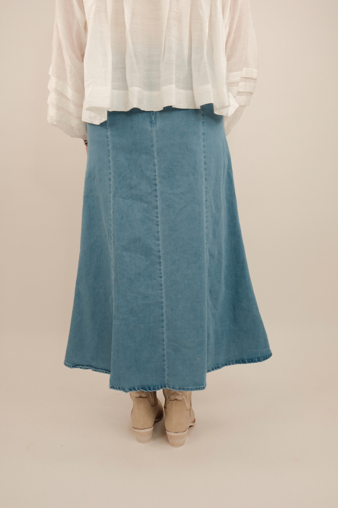 Old West Artisan Denim Skirt
