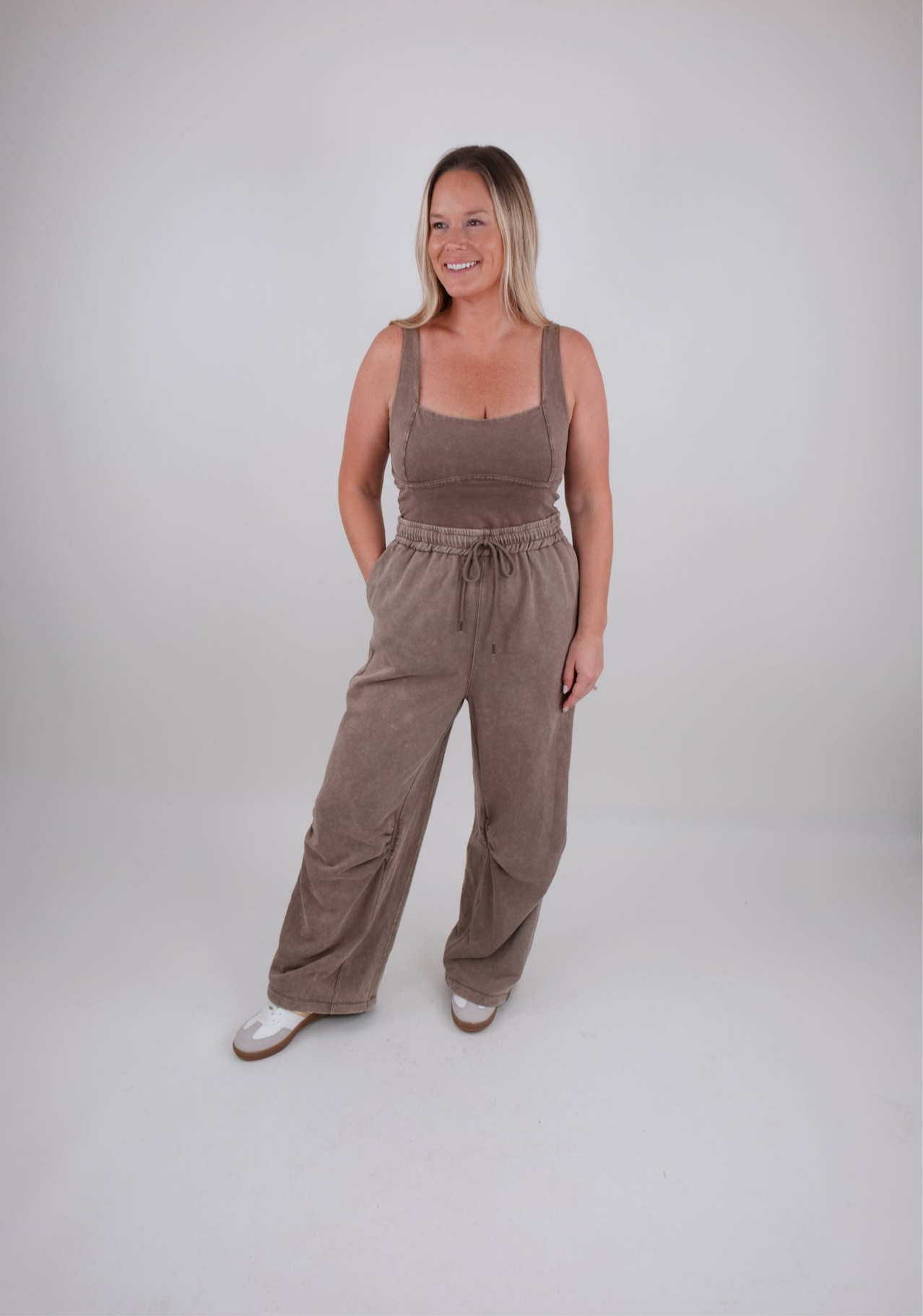 On the Move Jumpsuit - Espresso