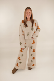 Boots & Cactus Sweater Set
