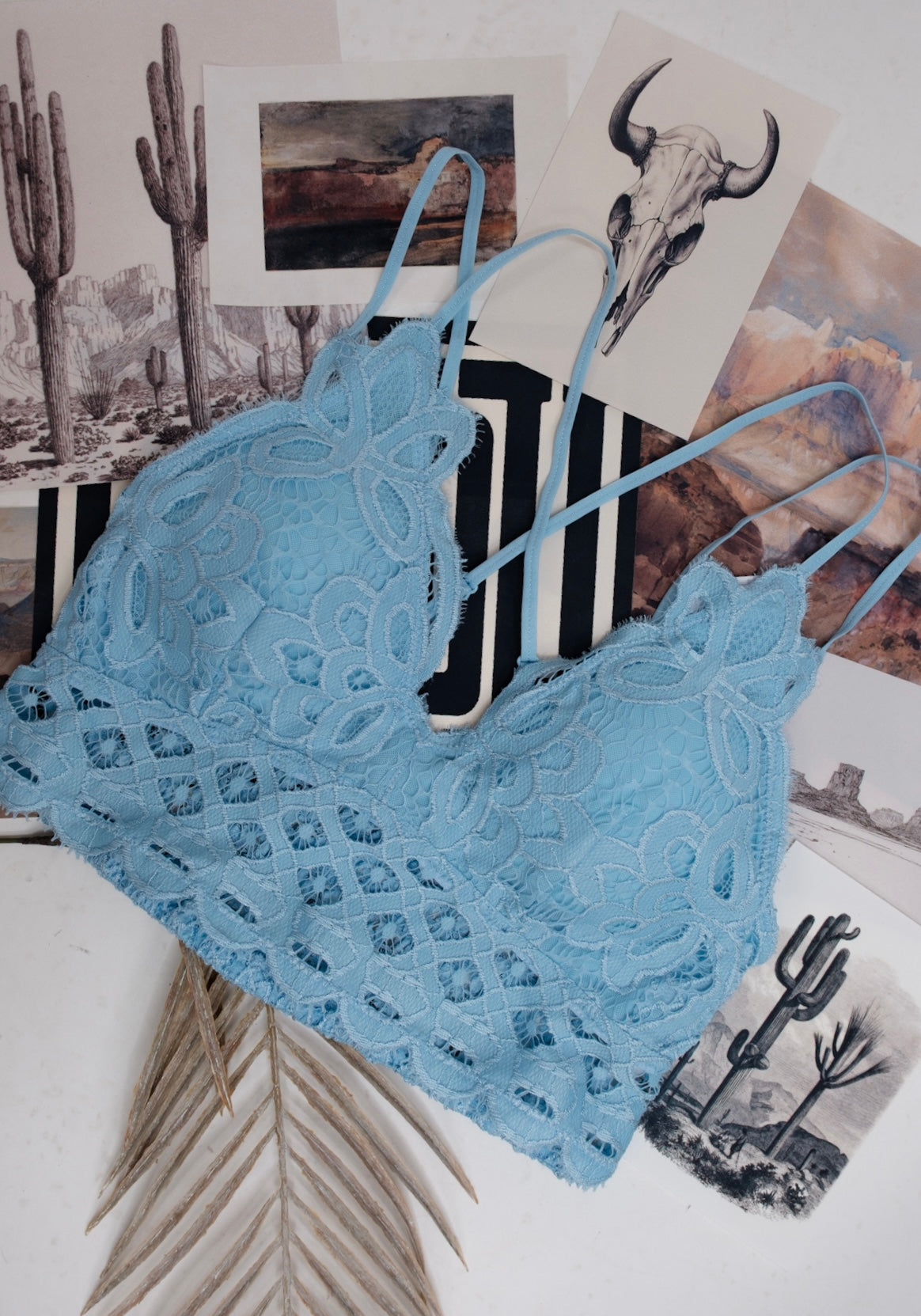 Lace & Lasso Bralette - Sky Blue