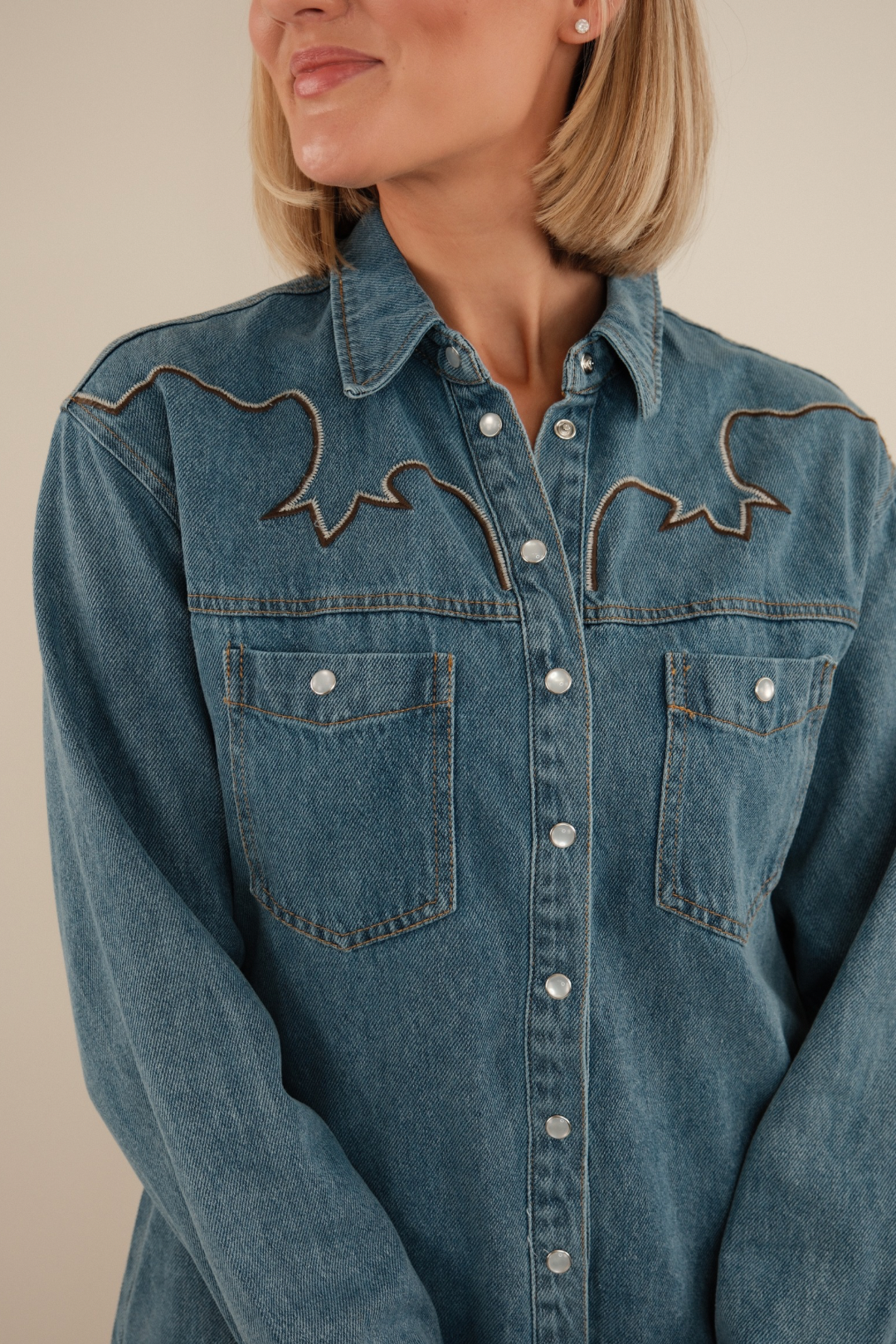 Cowgirl Blues Denim Mini Dress