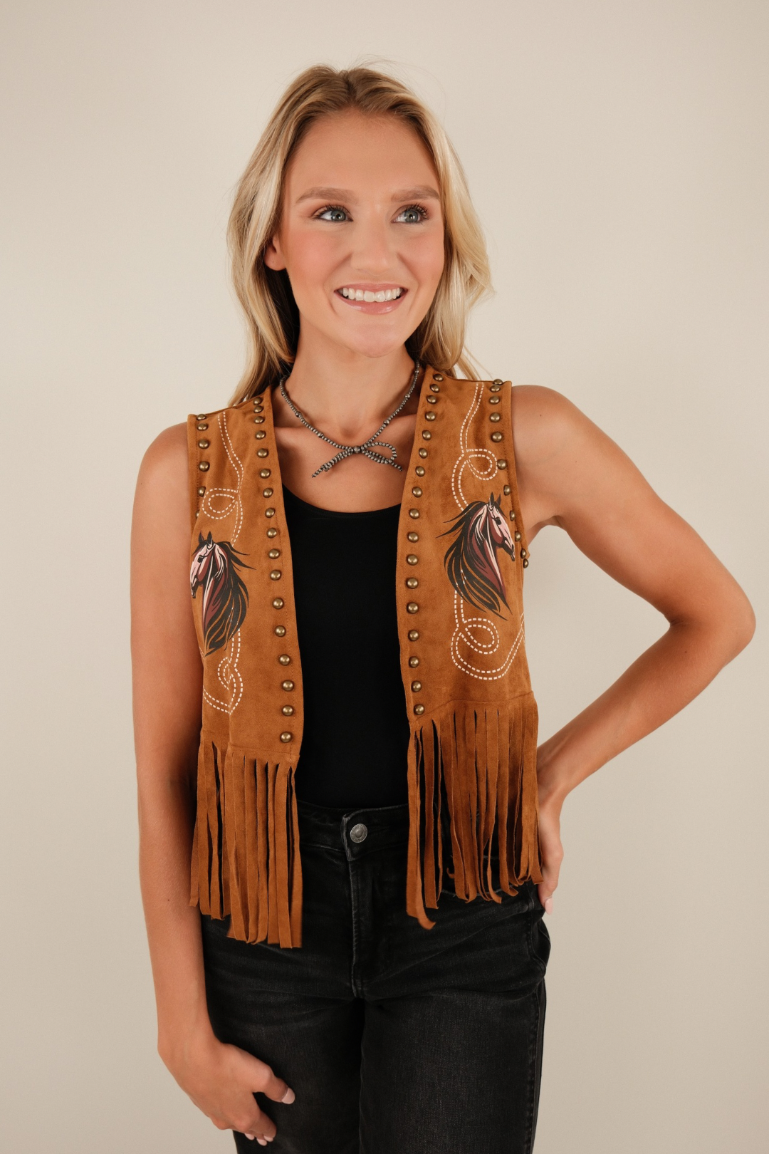 Painted Prairie Fringe Vest