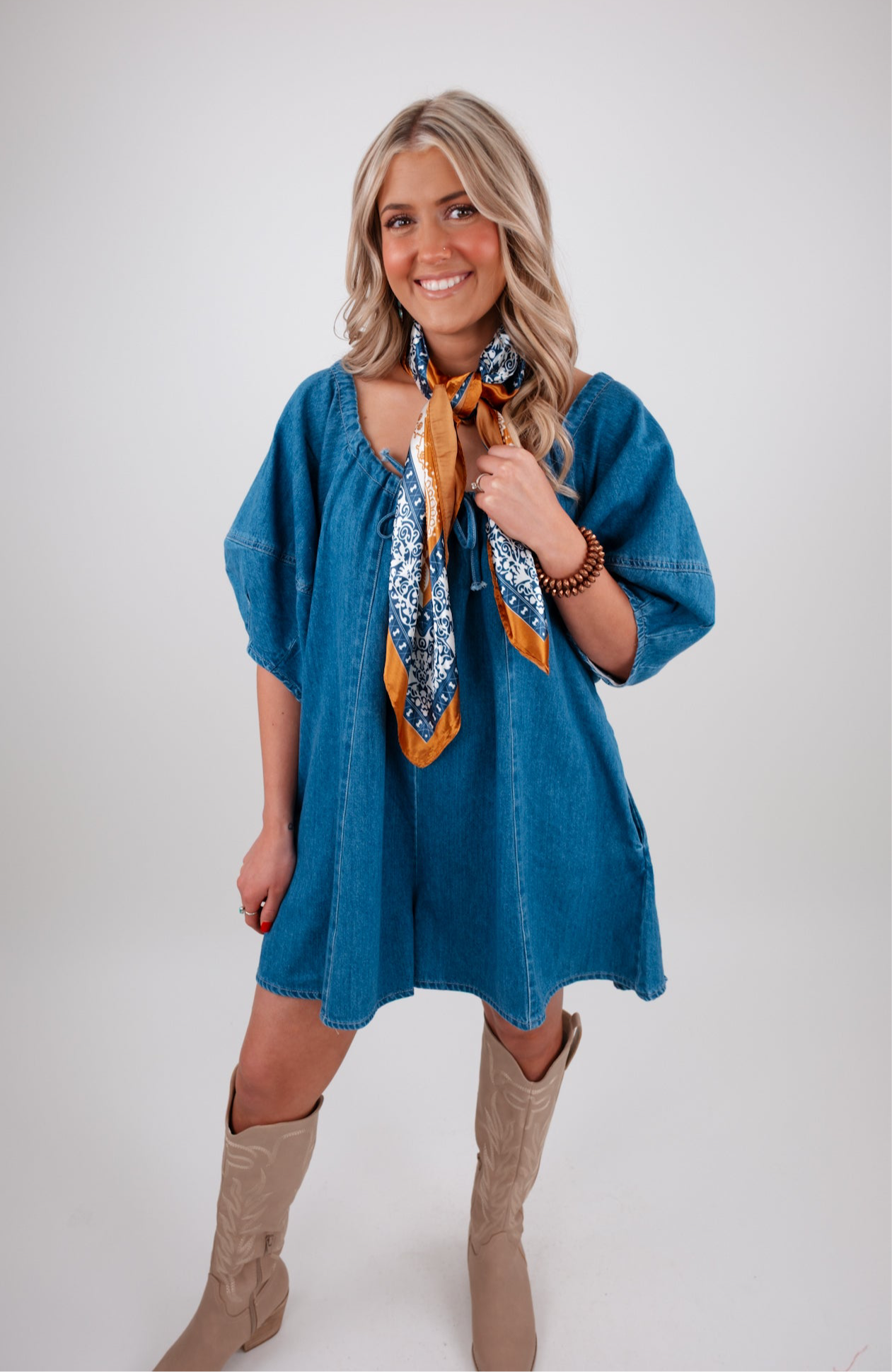Sagebrush Sky Denim Romper