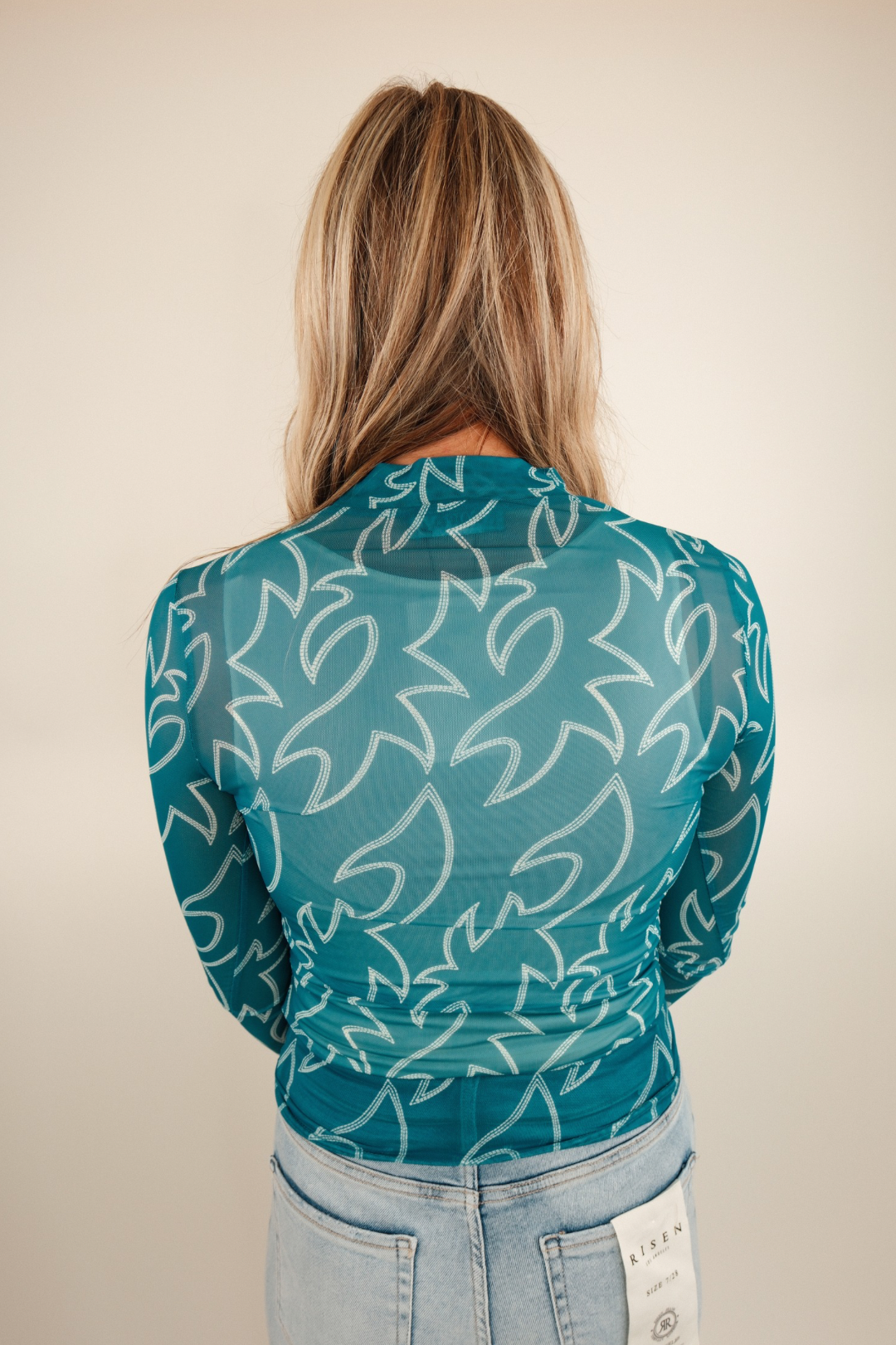 Rodeo Ready Turquoise Mesh – Boot Stitch Collection