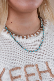 Silver-Turquoise Accent Necklace