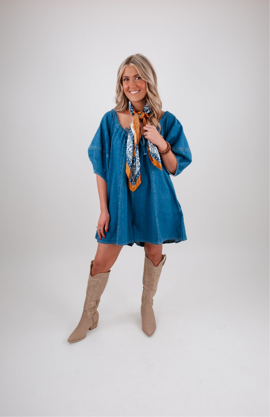 Sagebrush Sky Denim Romper