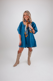 Sagebrush Sky Denim Romper
