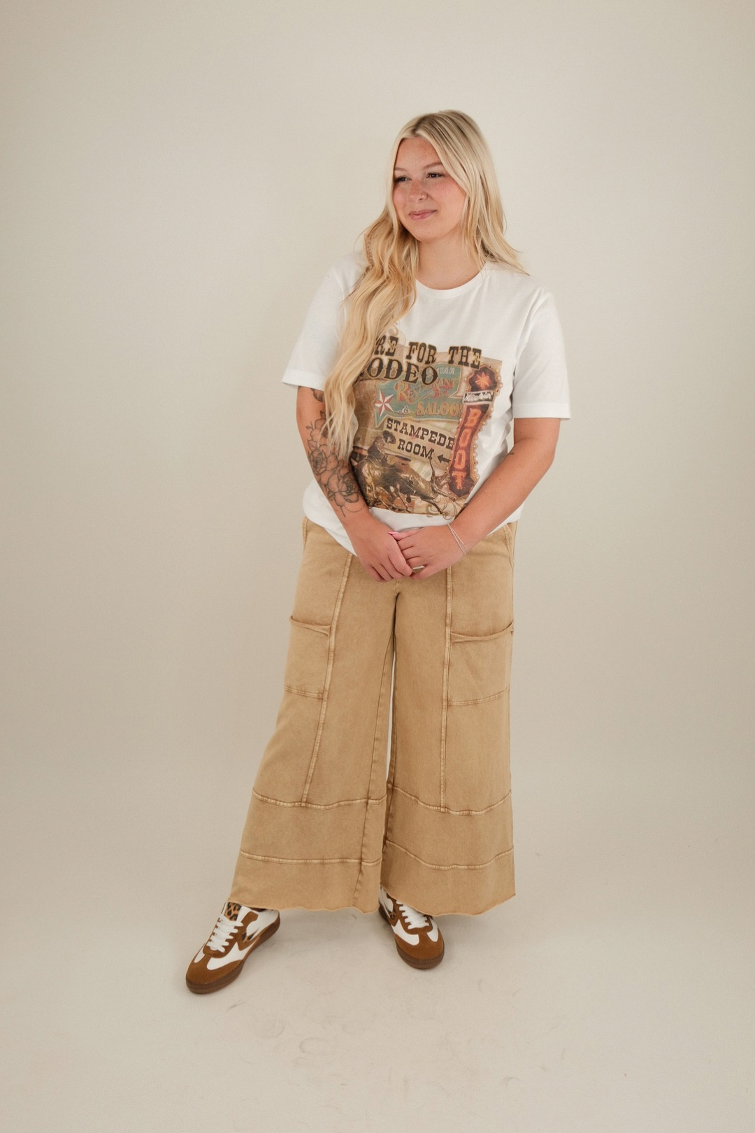 Rolling Stone Wide Leg Terry Pants