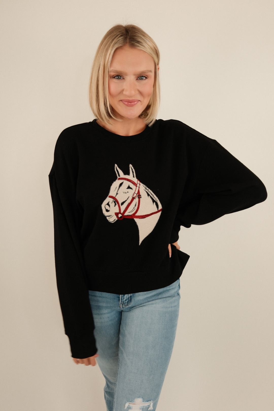 Bridle & Grace Embroidered Pullover