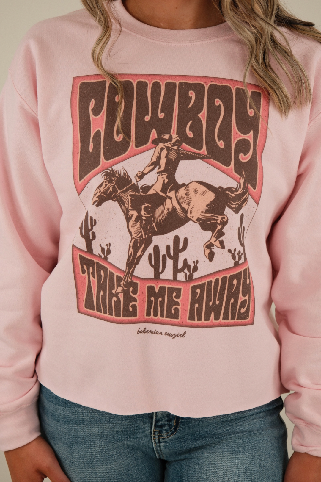 Cowboy Take Me Away Cropped Pullover
