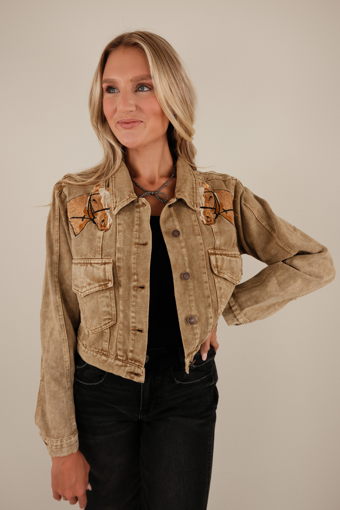 Saddlebound Embroidered Denim Jacket