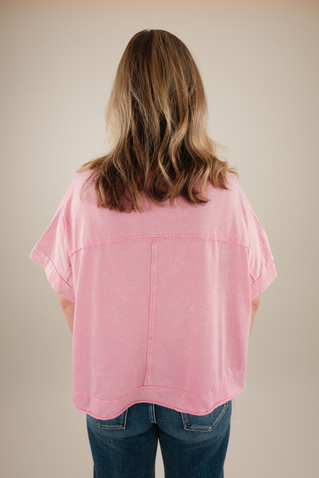 Everyday Edgy Pocket Tee - Candy Pink