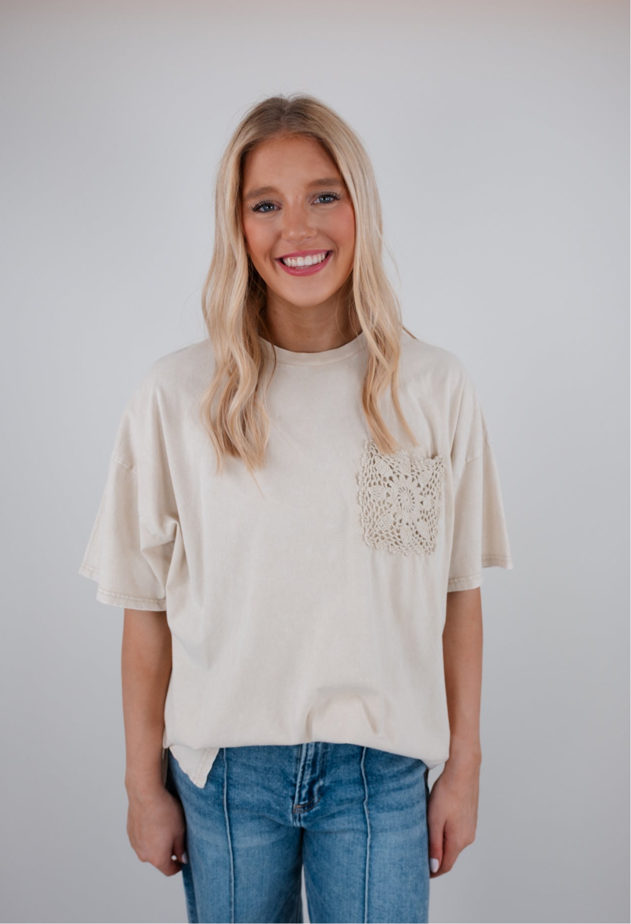 Crochet Pocket Tee