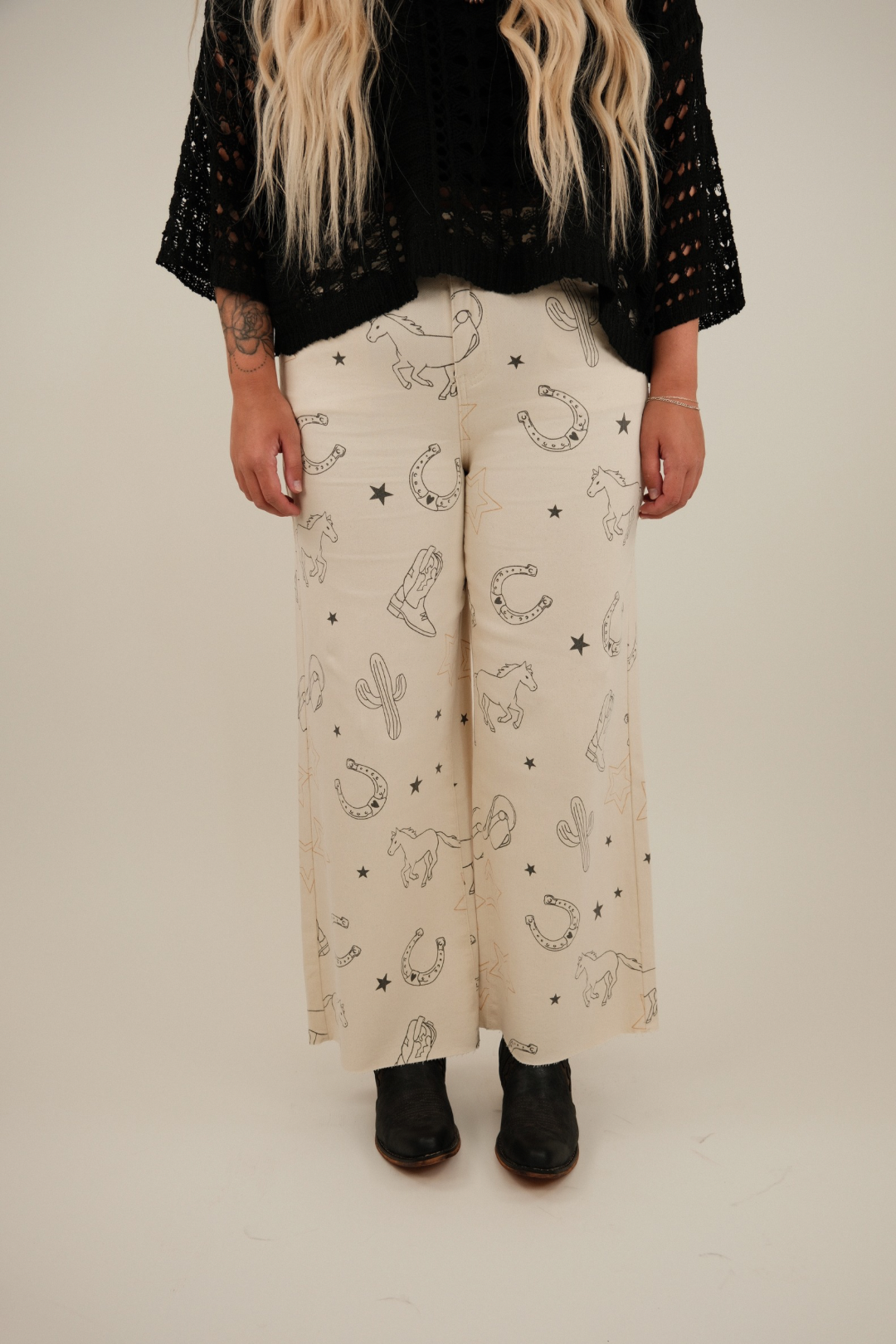 Dusty Rodeo Printed Denim - Khaki