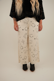 Dusty Rodeo Printed Denim - Khaki