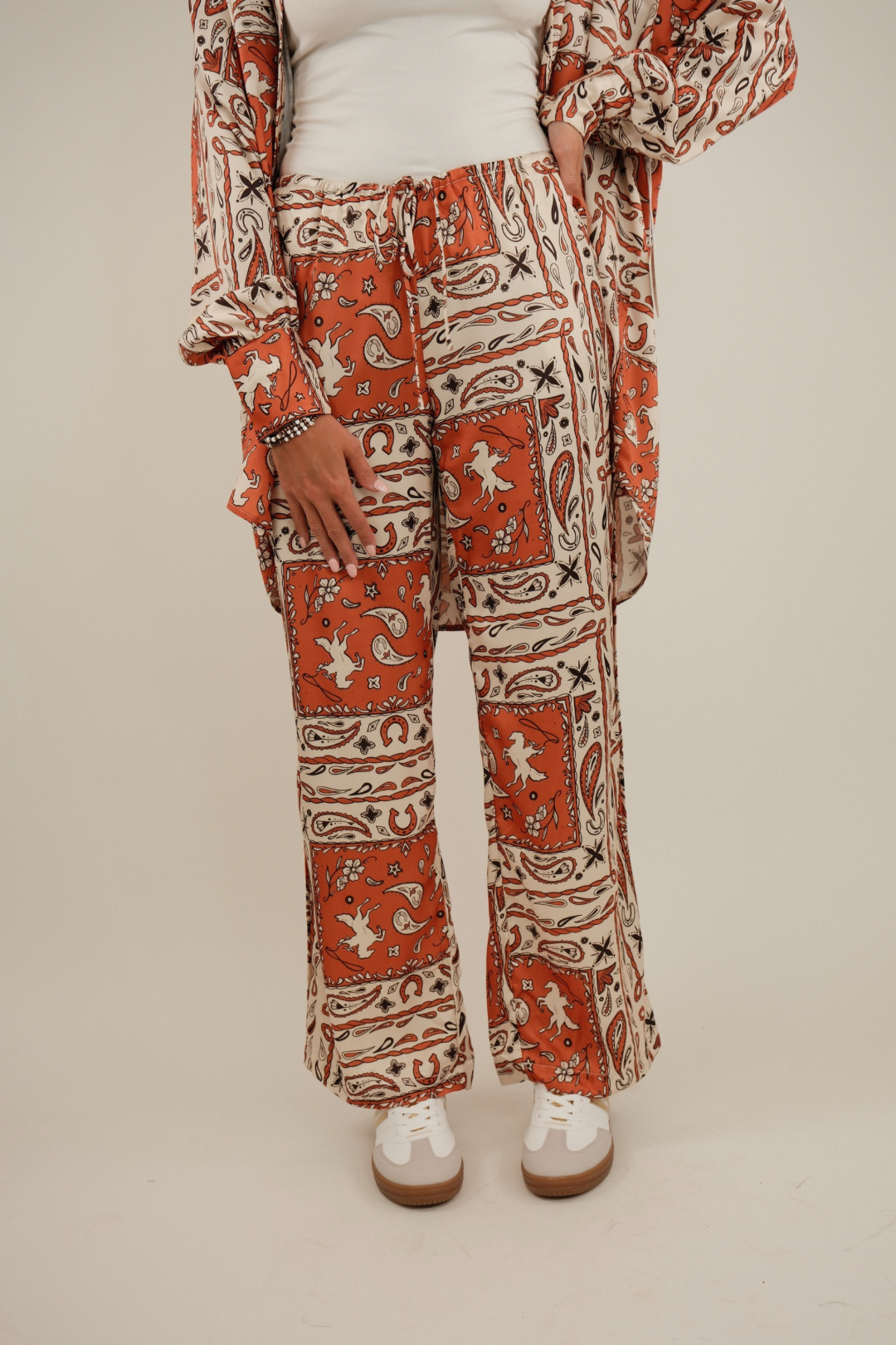 Sunset Rodeo Silk Pants