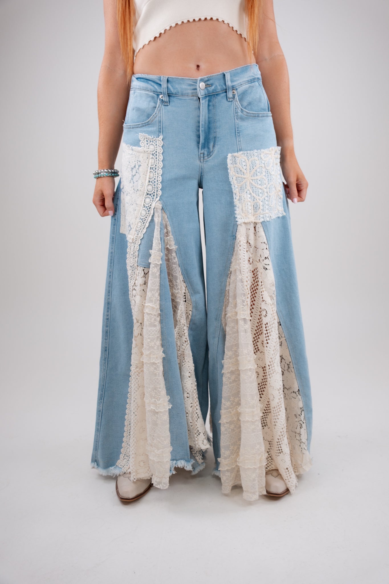 Western Belle Lace Flare Jeans