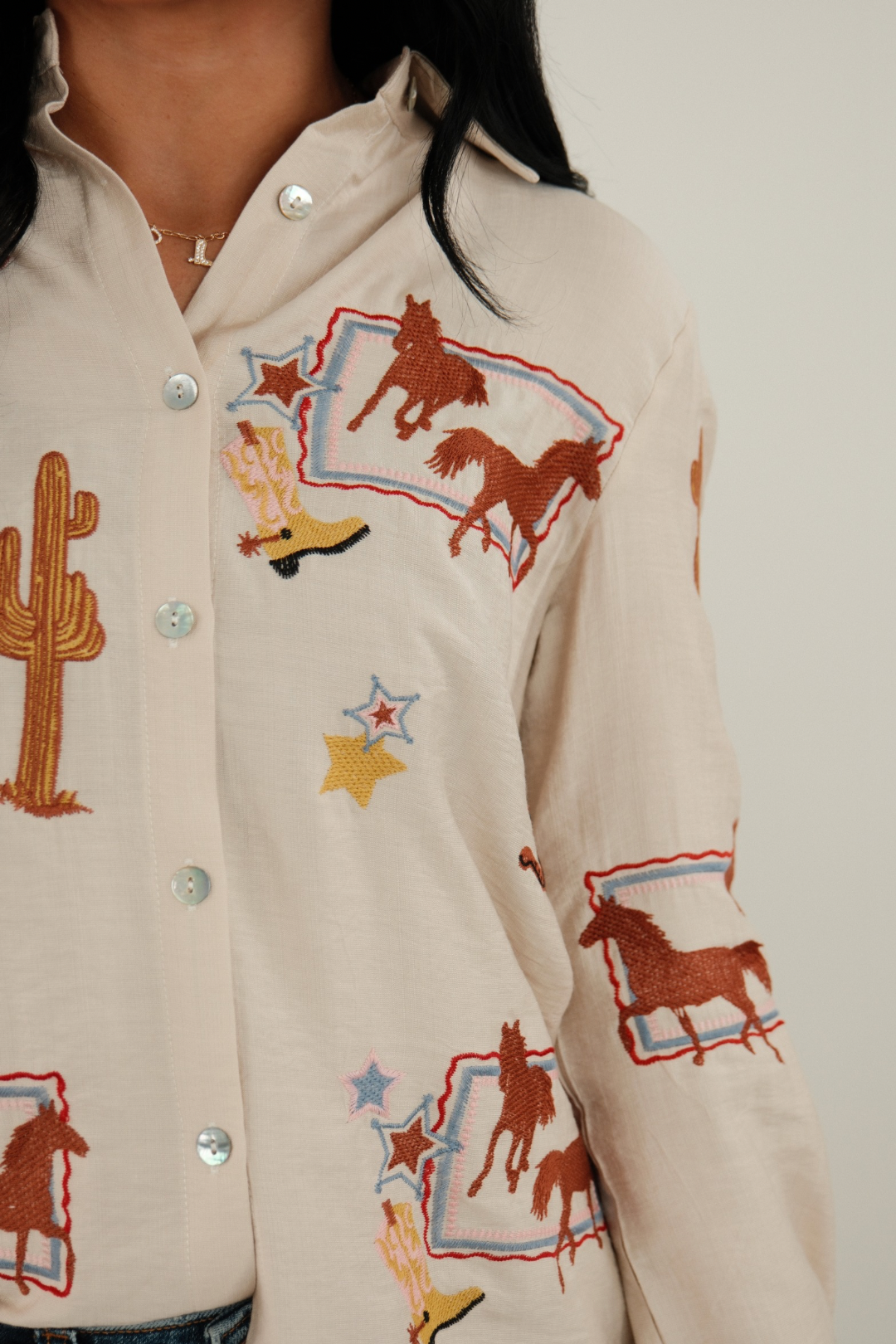 Desert Dreamer Embroidered Western Shirt
