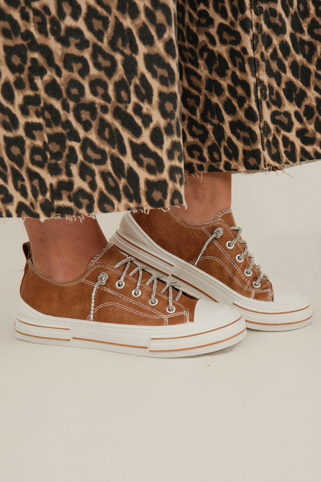 Rhinestone Rodeo Tooled Sneakers
