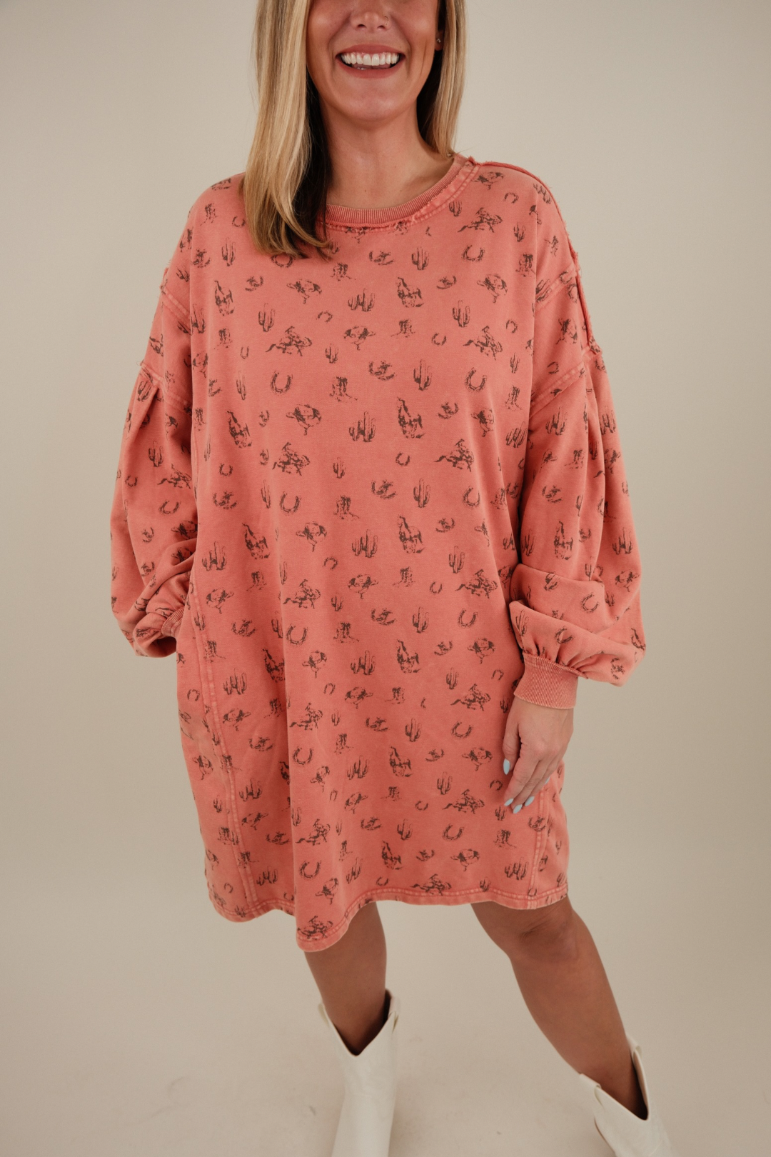Western Wander Terry Dress
