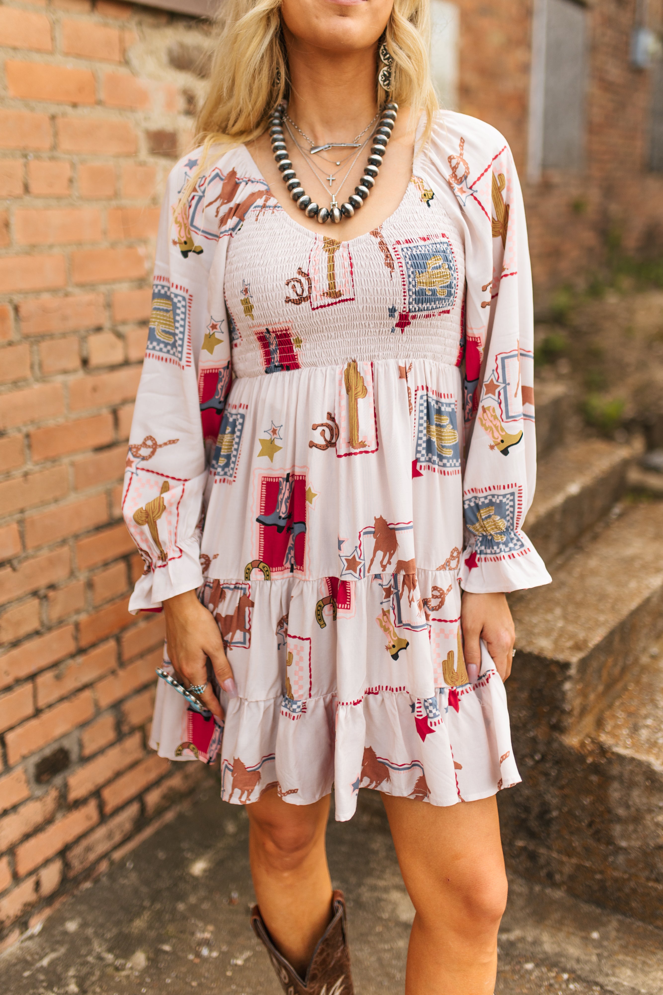Star-Spangled Stampede Boho Mini Dress