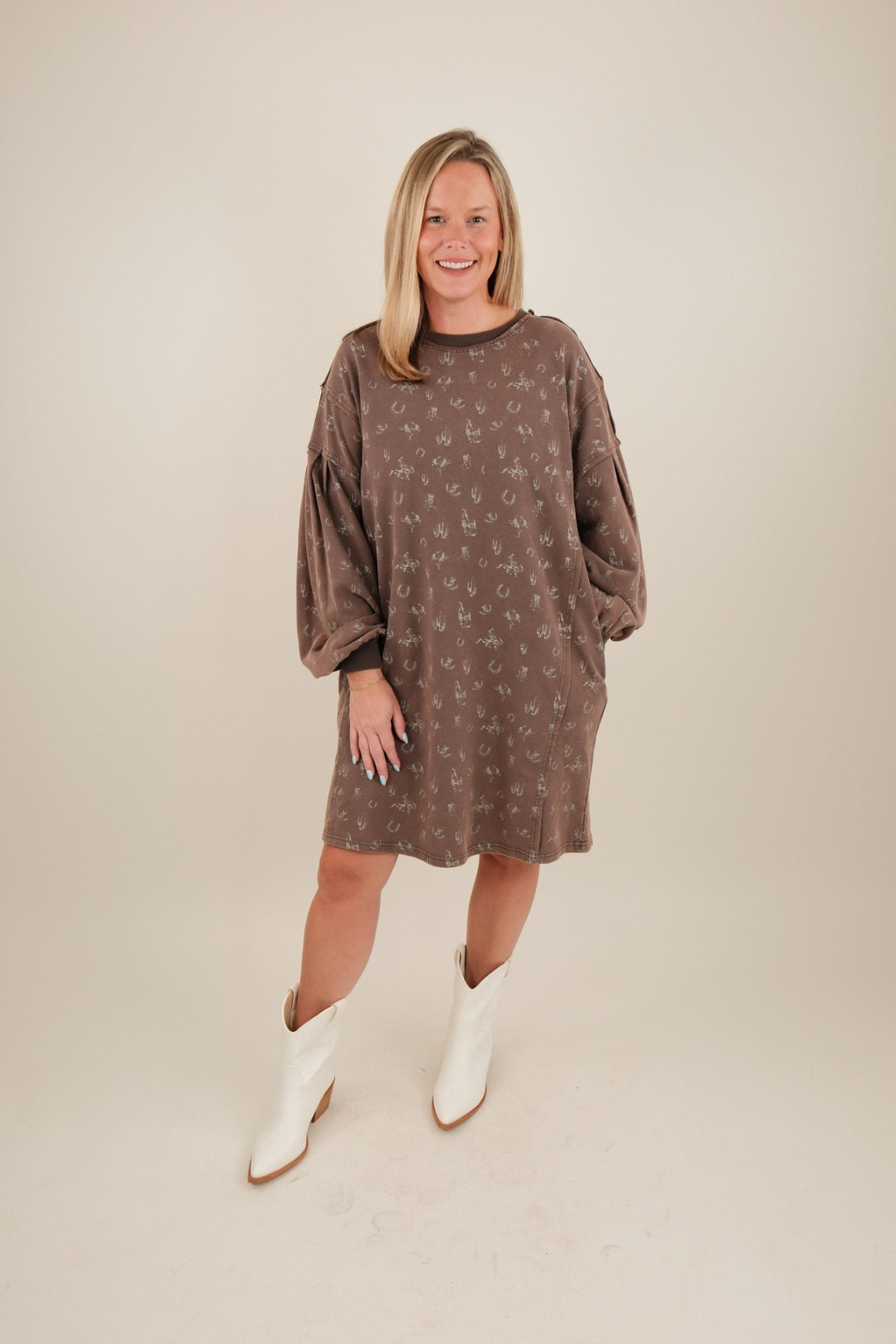 Western Wander Terry Dress