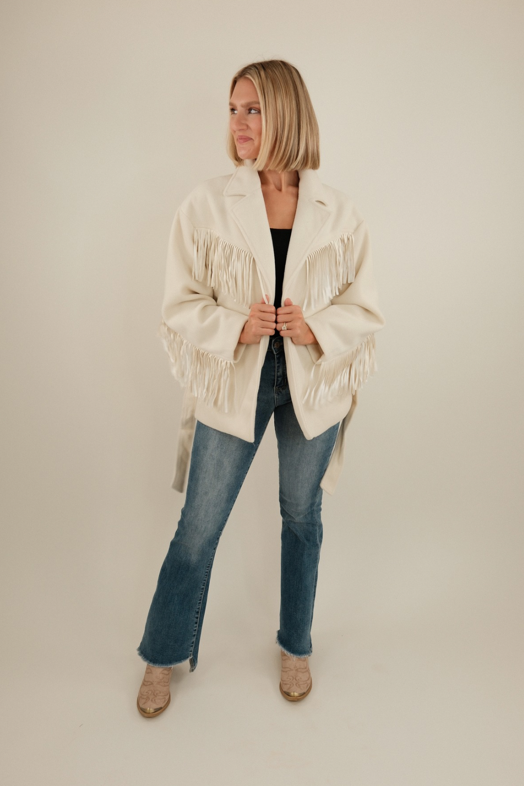 Sundance Fringe Wool Coat