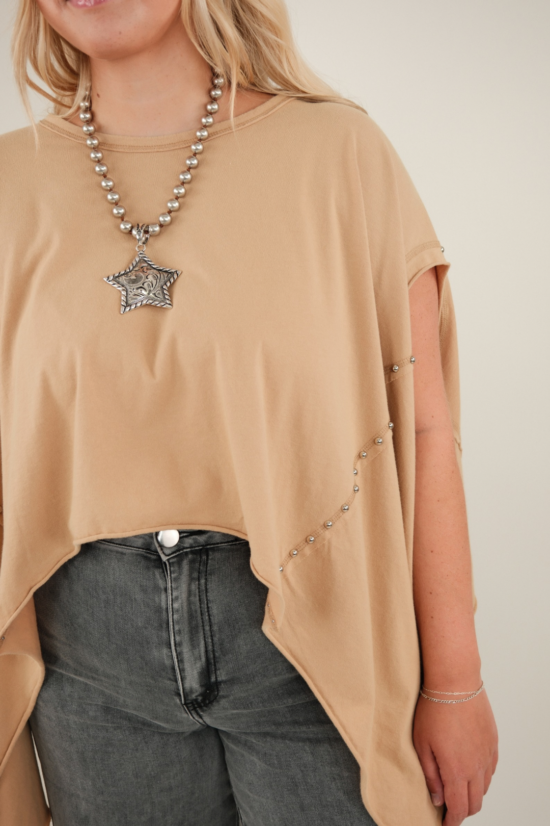 Silver Spur Crop Top - Tan