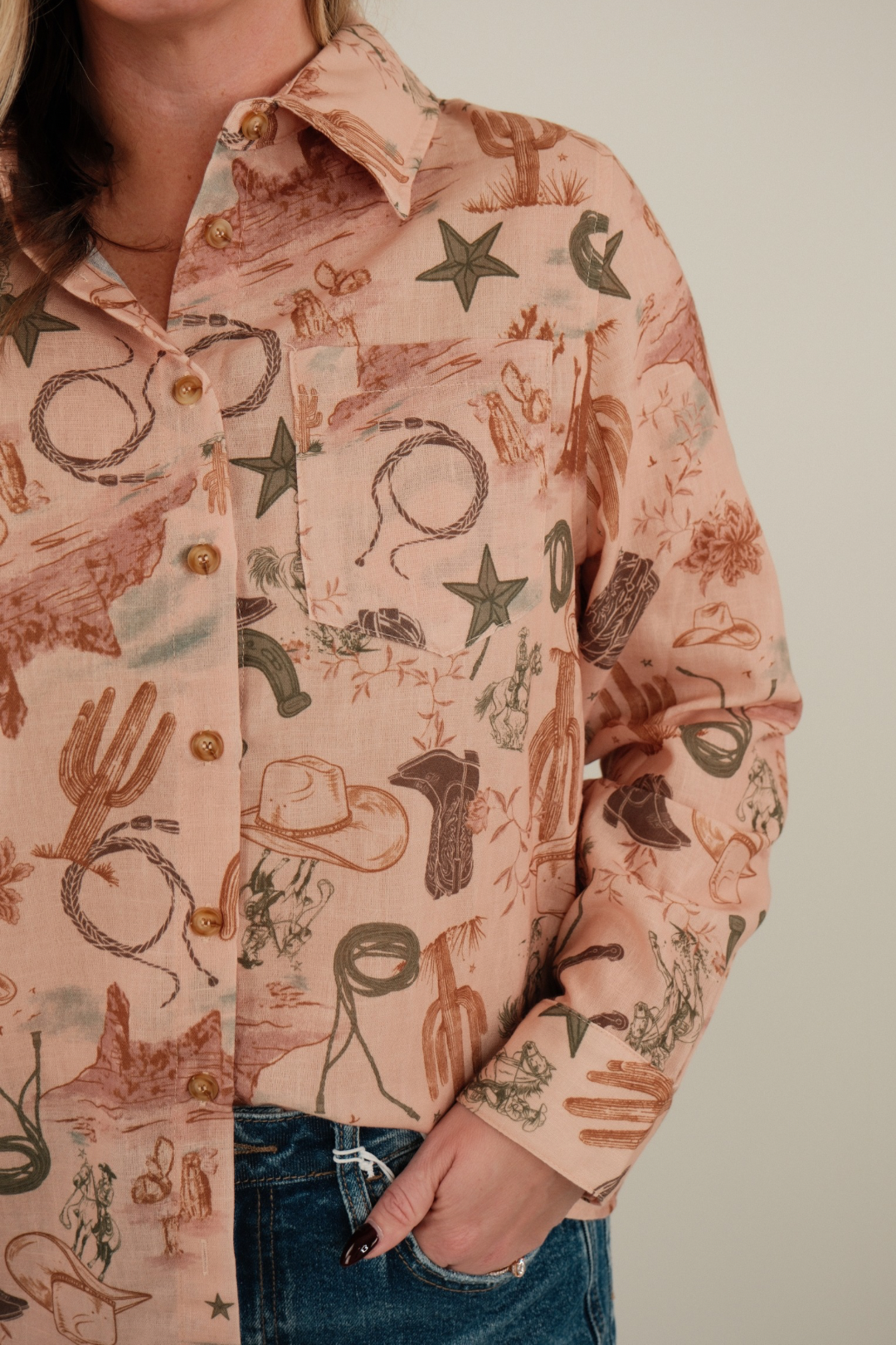 Desert Dusk Linen Top