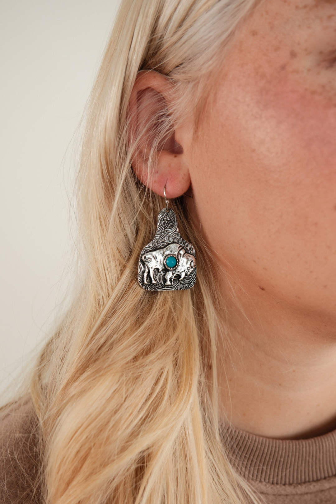 Buffalo Trail Statement Earrings