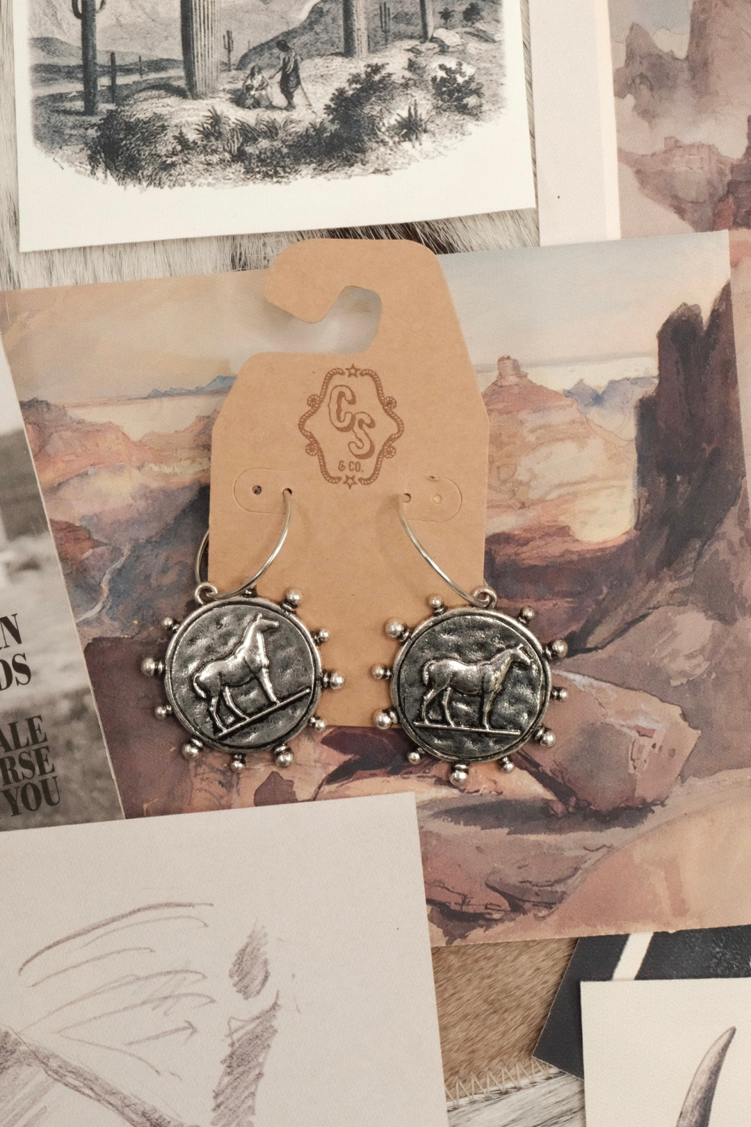 Spirit Rider Hoop Earrings