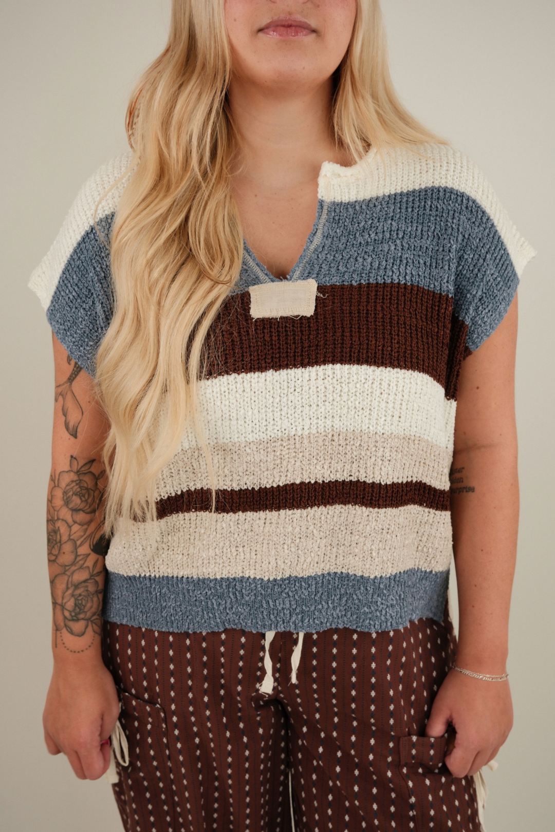 Sierra Striped Knit Crop