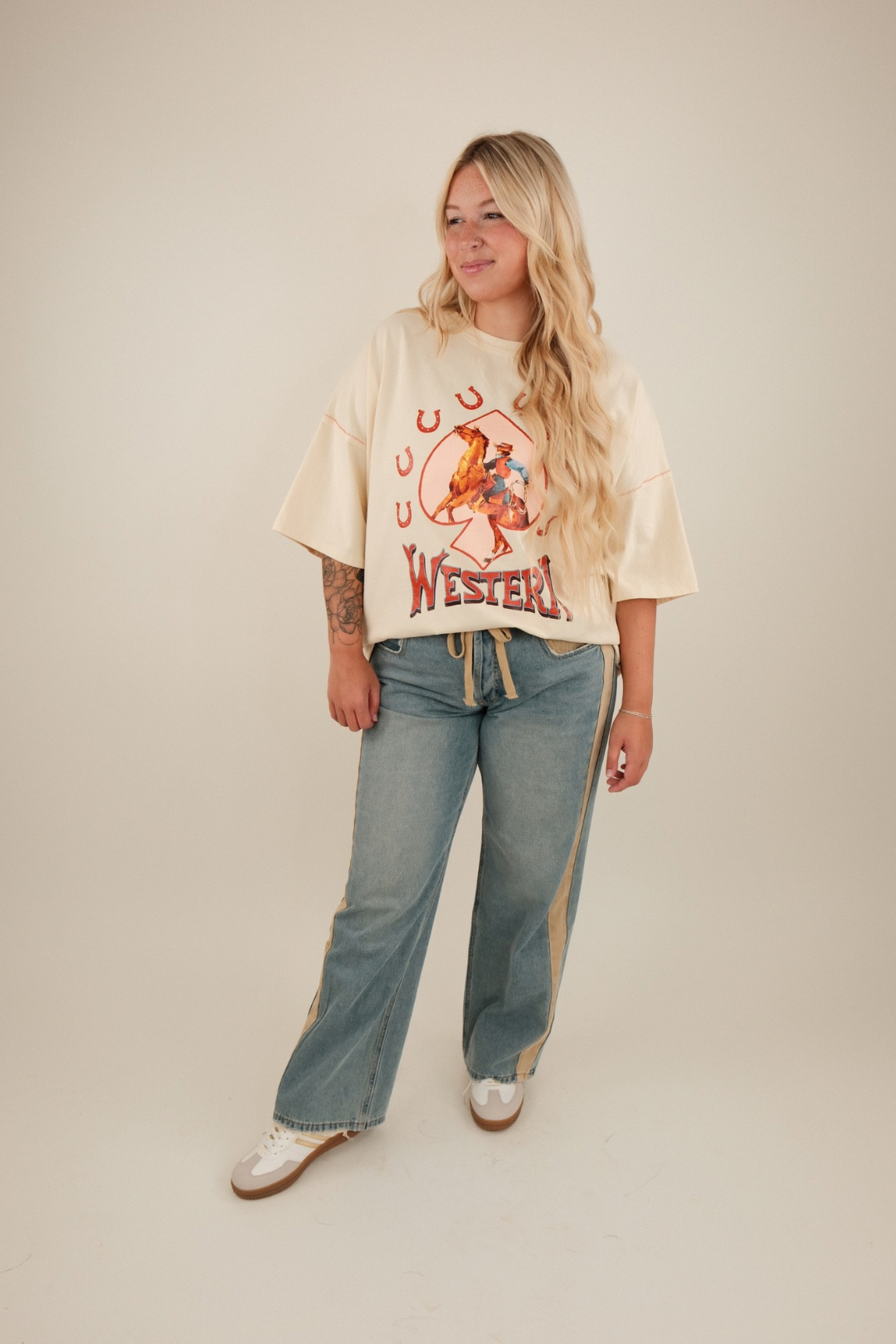 Dusty Divide Drawstring Jeans