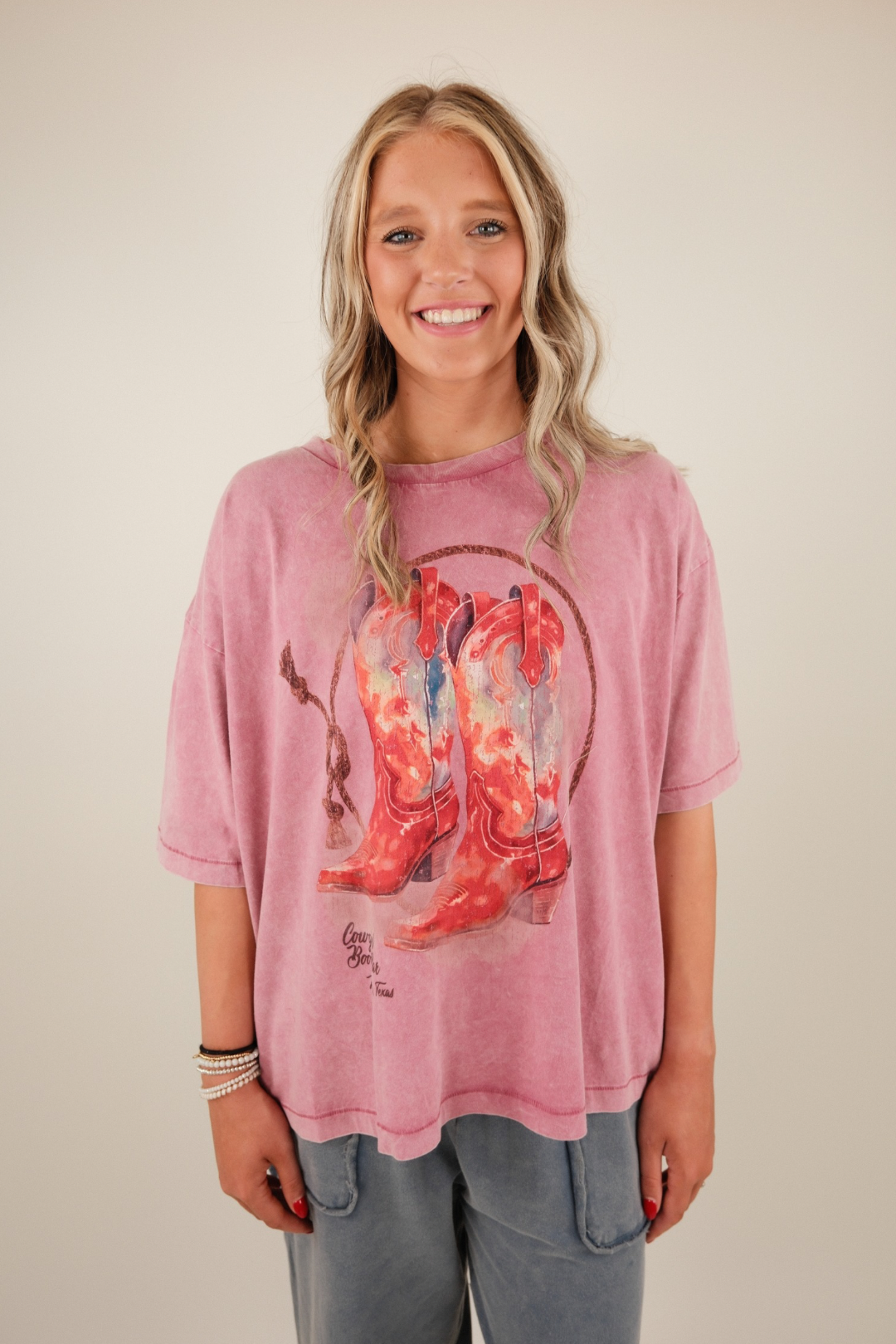 Boot Loop Graphic Tee - Mauve