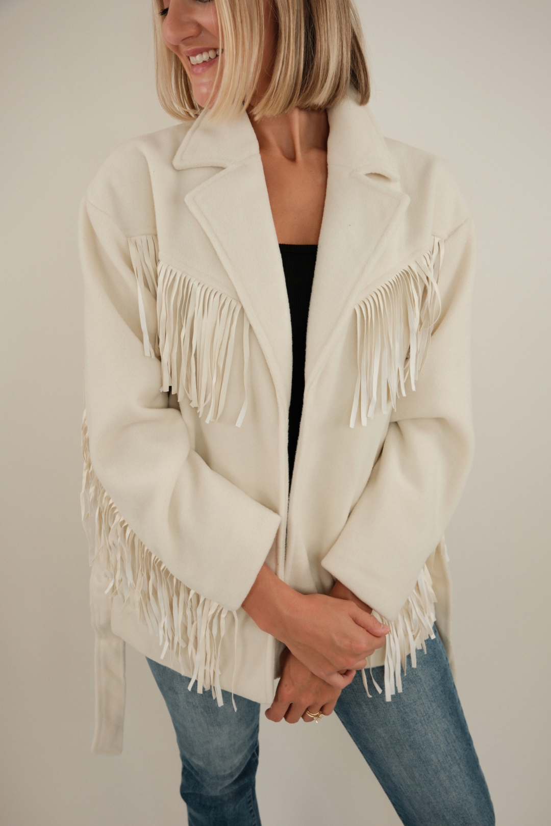 Sundance Fringe Wool Coat