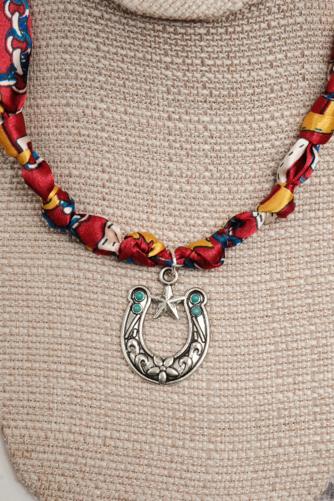 Cowgirl Star Silk Scarf Necklace