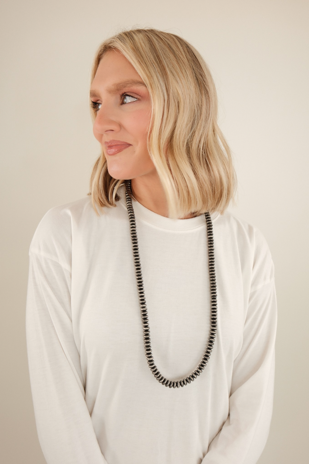 Silver Dust Trail Bead Strand