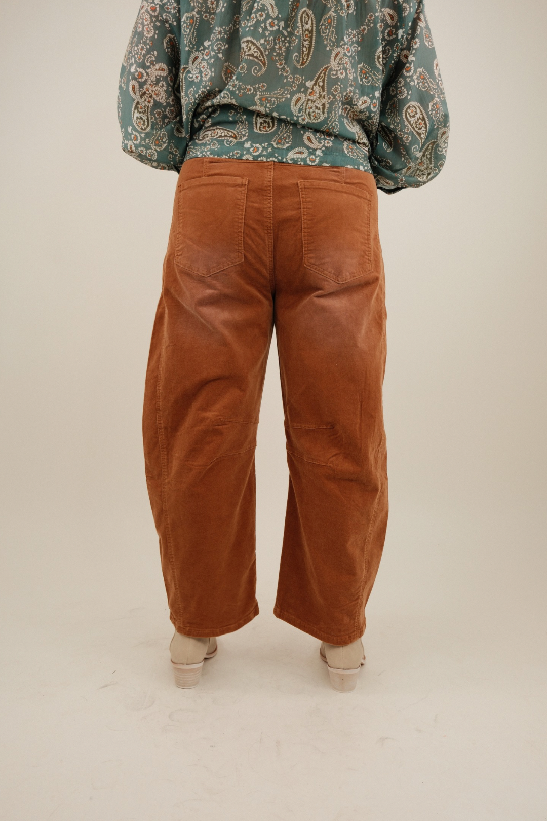 Rust Canyon Corduroy Barrel Pants