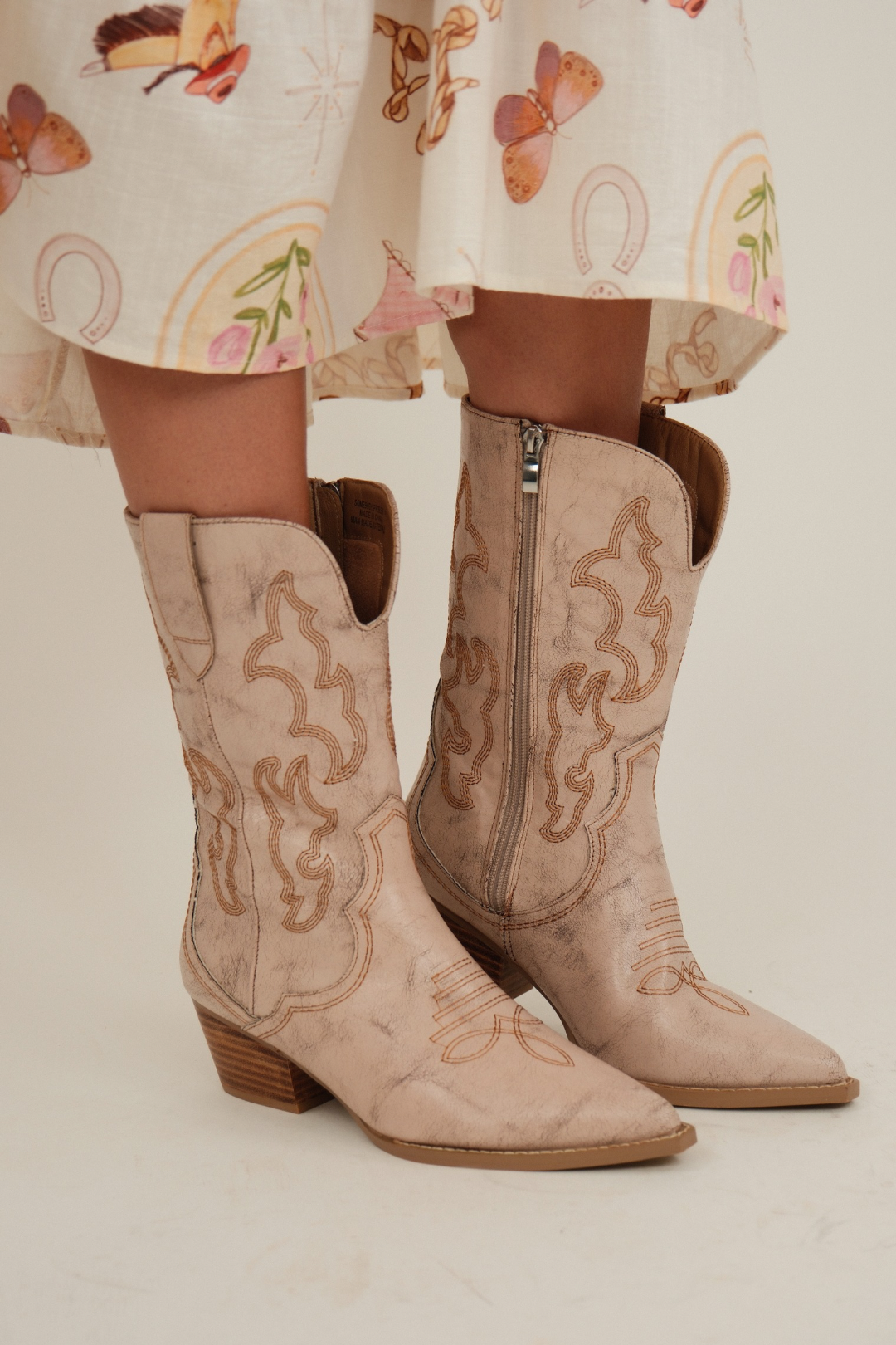 Steppin’ Out Putty Crackle Boots