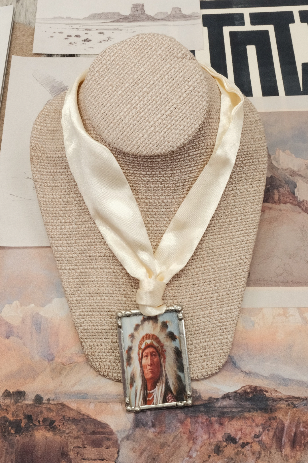 Heritage Spirit Silk Scarf Necklace