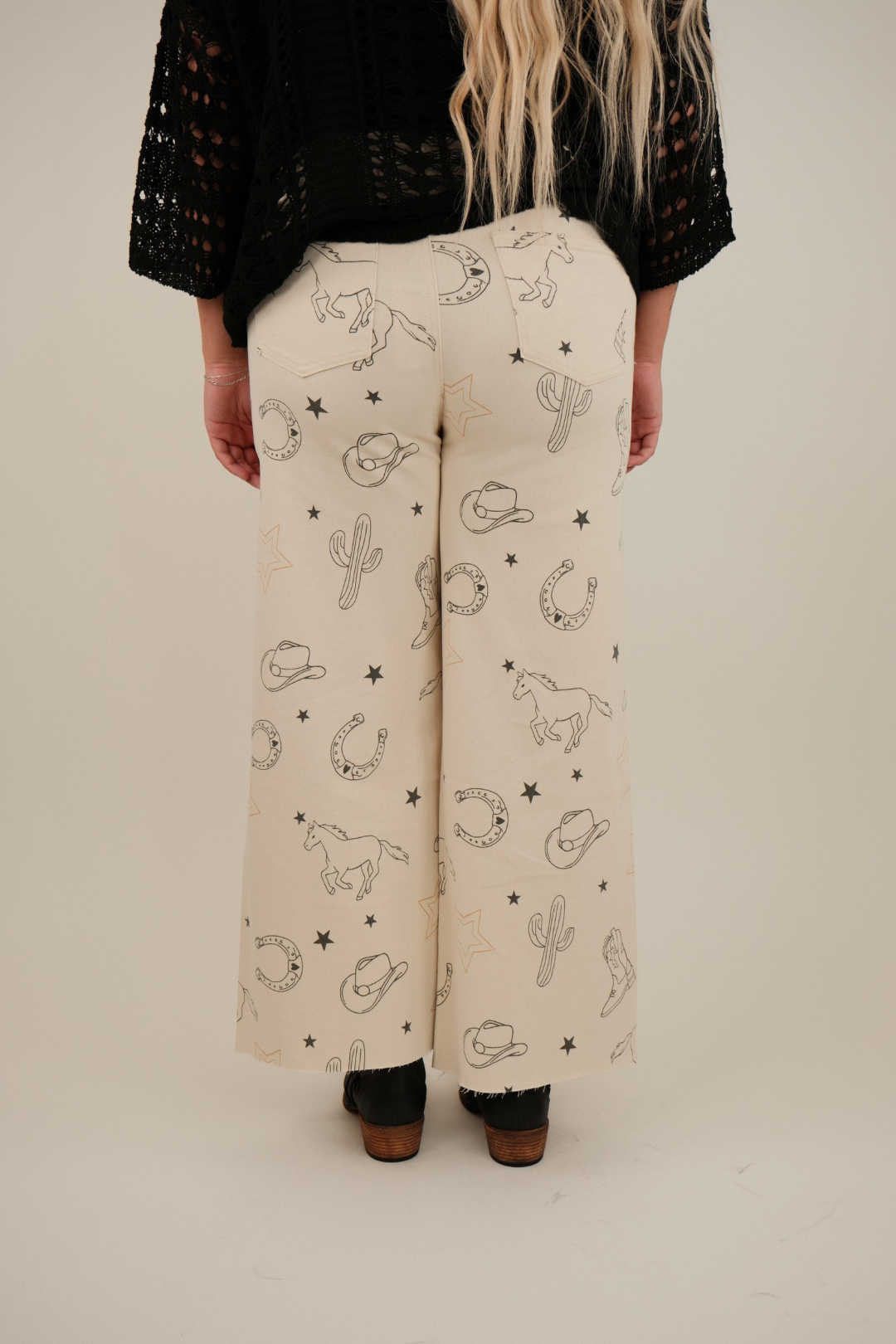 Dusty Rodeo Printed Denim - Khaki