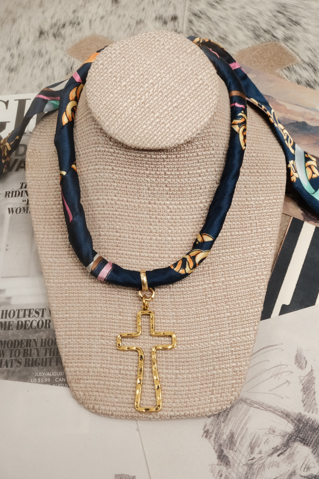 Prairie Grace Silk Scarf Necklace