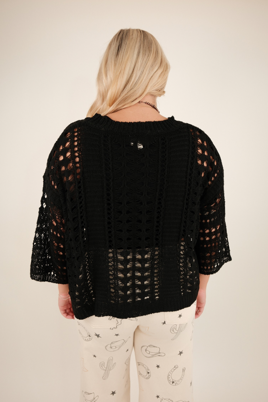 Springtime Serenity Sweater - Black