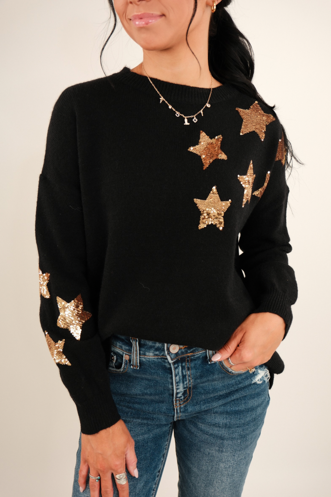 Lone Star Sequin Sweater