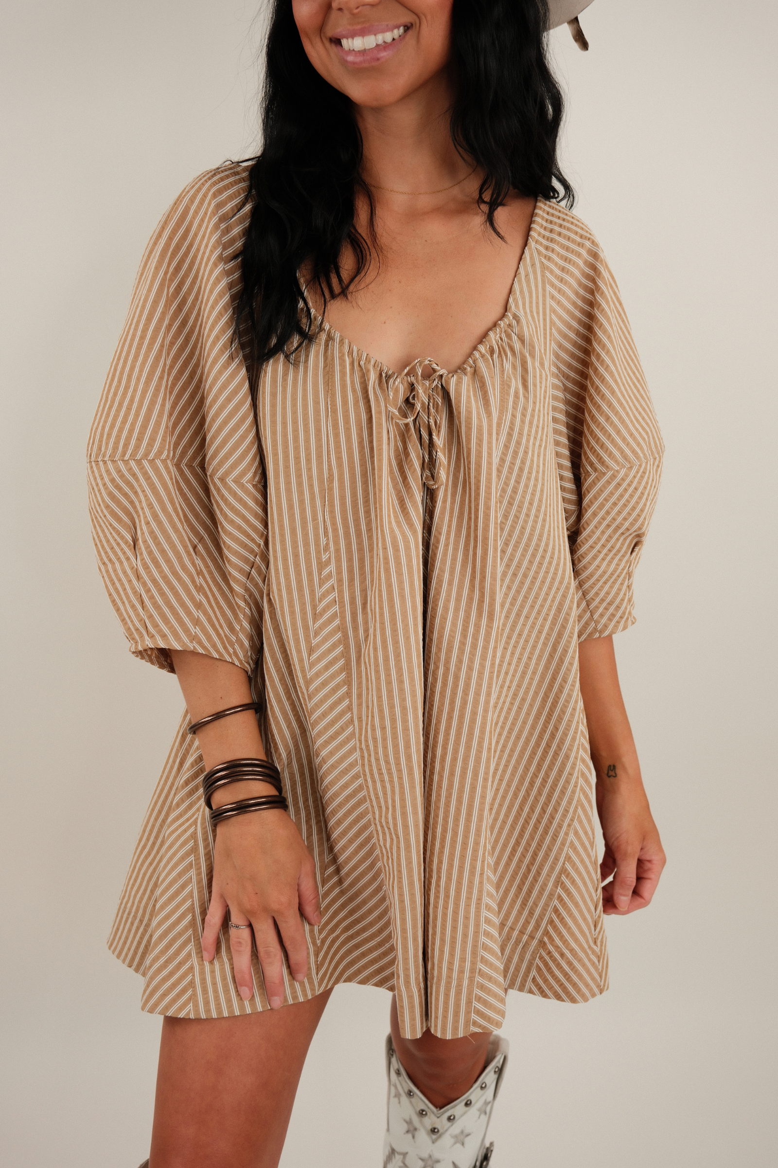 Dust & Daydreams Striped Romper