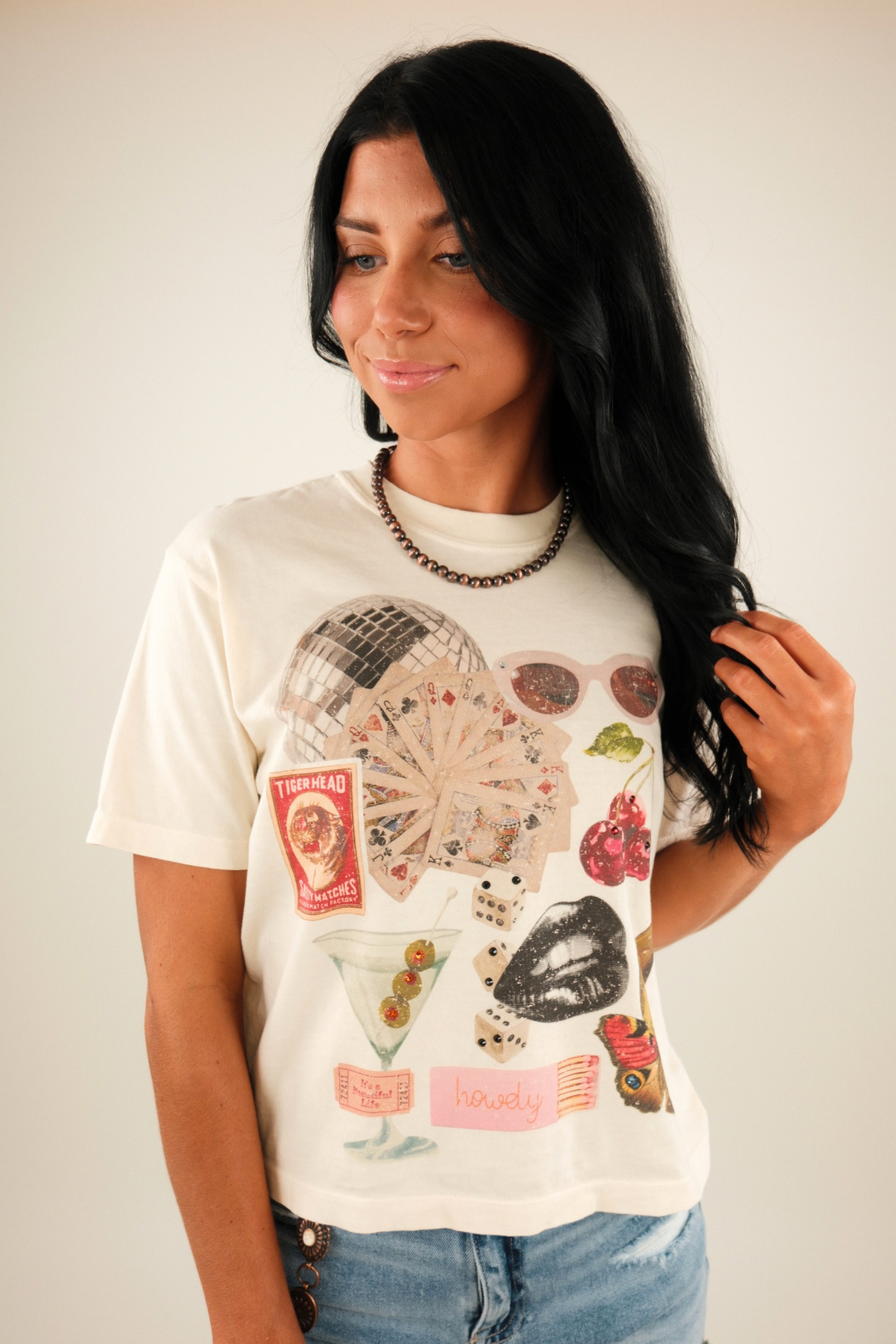Cowgirl Junk Cropped Graphic Tee