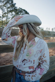 Let’s Rodeo Western Blouse