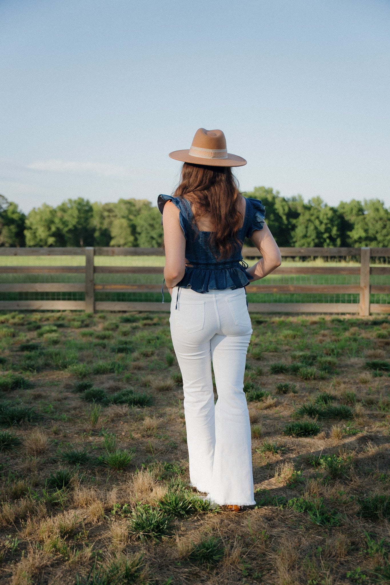 Dusty Dove Flare Jeans